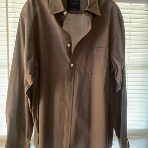 Classic Brown Button-Down Shirt for Men